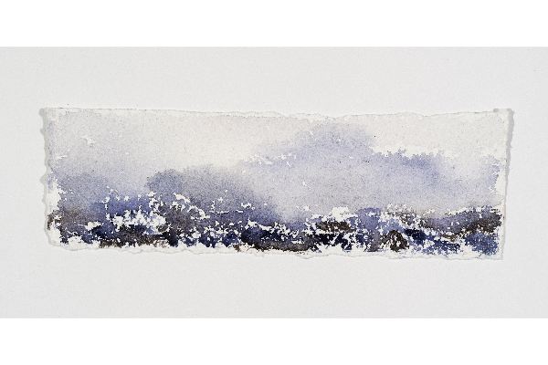 Making Space XXXV, watercolour on Saint Armand, 9x3 in.